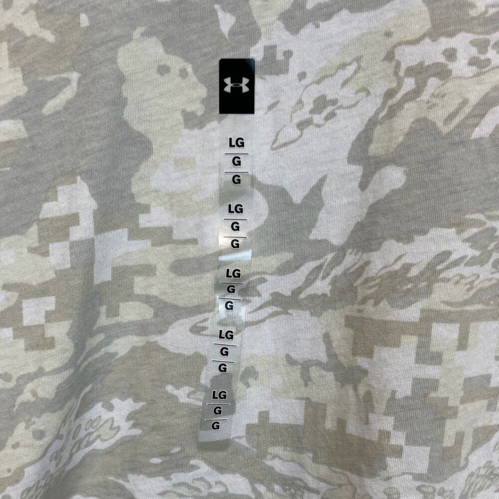 NWT UNDER ARMOUR T-Shirt Men's Large White Gray ABC Camo Short Sleeve Crew Neck - Picture 3 of 15